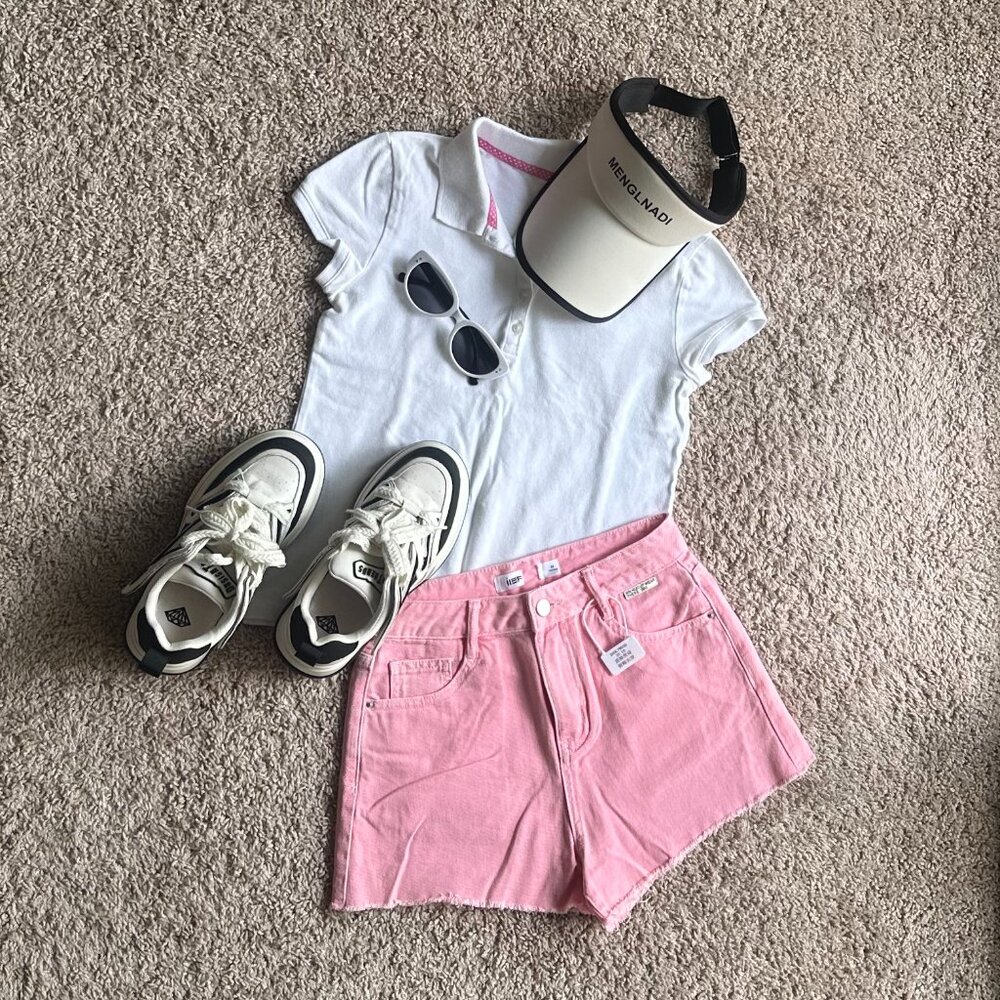 GAP KIDS White Polo T-Shirt - Size XL (12) - 100% Cotton